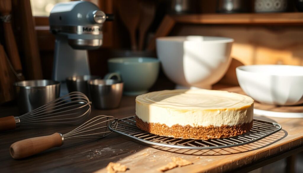 Baking cheesecake