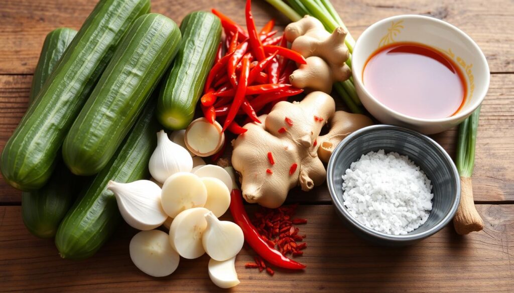 Cucumber Kimchi Ingredients