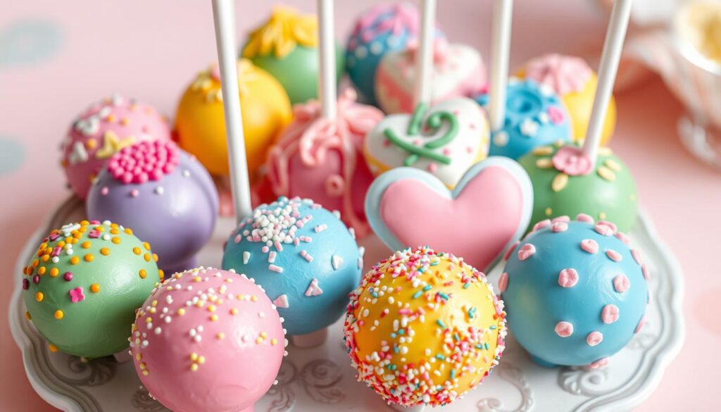 Decorated cake pops