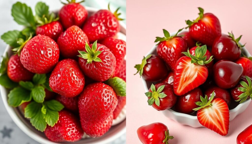 Fresh vs Preserved Strawberries