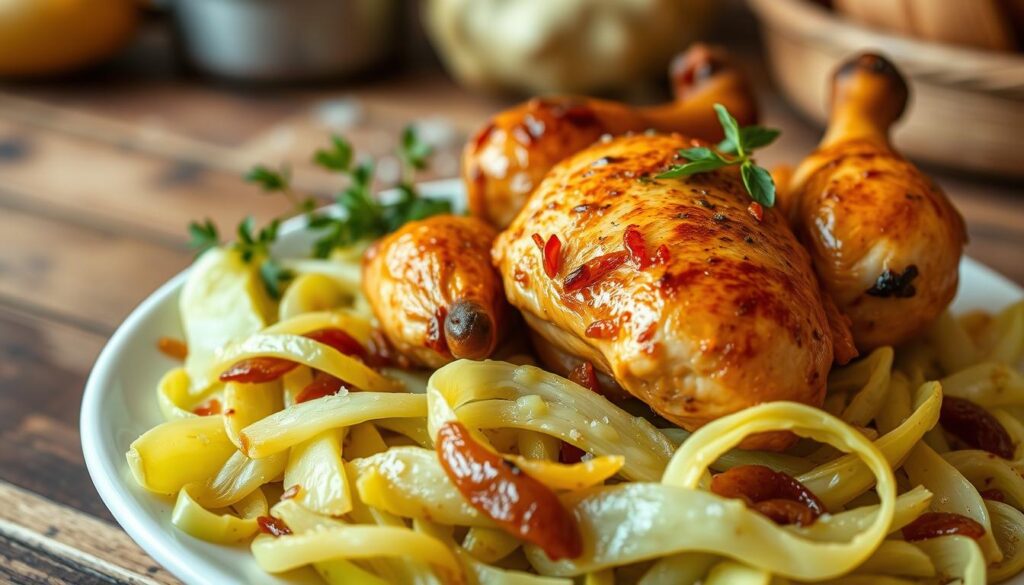 Perfectly Cooked Chicken and Tender Cabbage