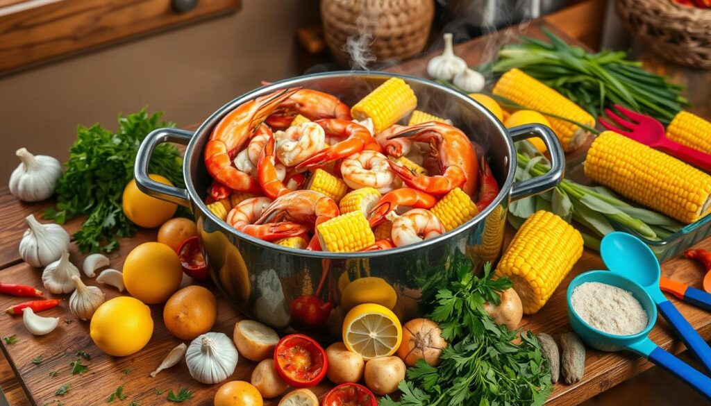 Seafood boil preparation