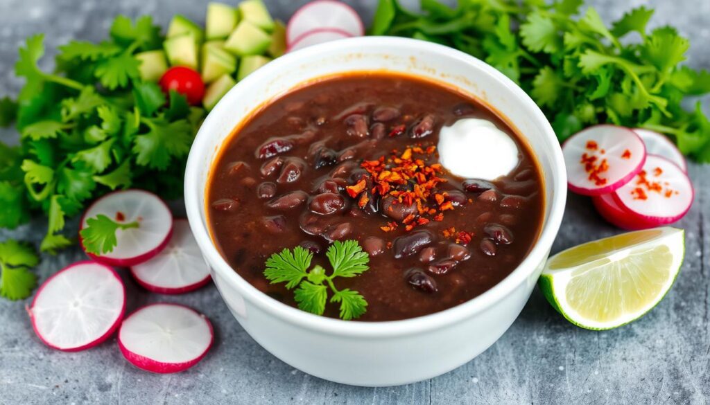 black bean soup garnishes