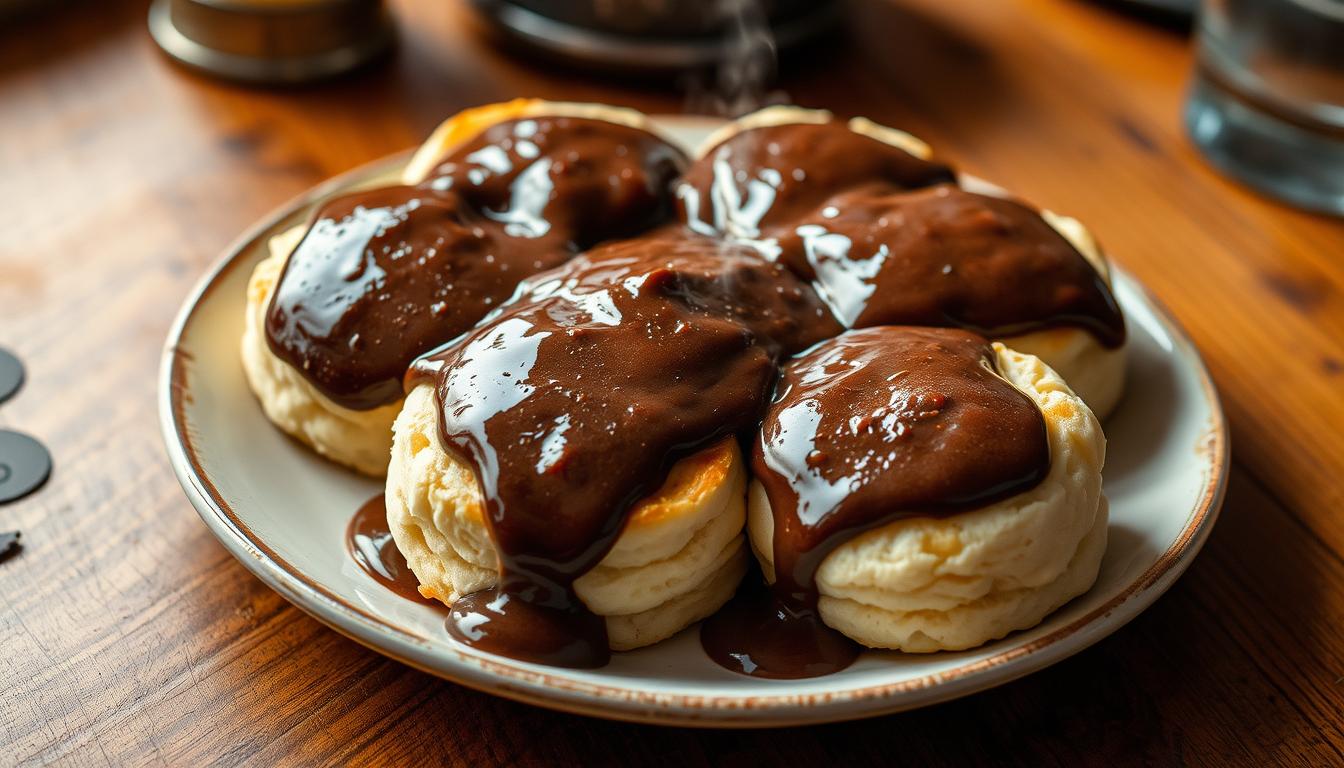 chocolate gravy and biscuits