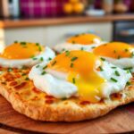 cottage cheese and egg flatbread