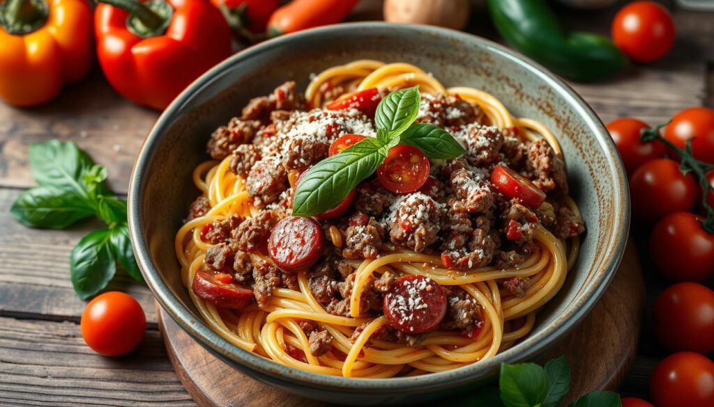 myprotein meat feast pasta recipe