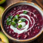 purple black bean soup recipe