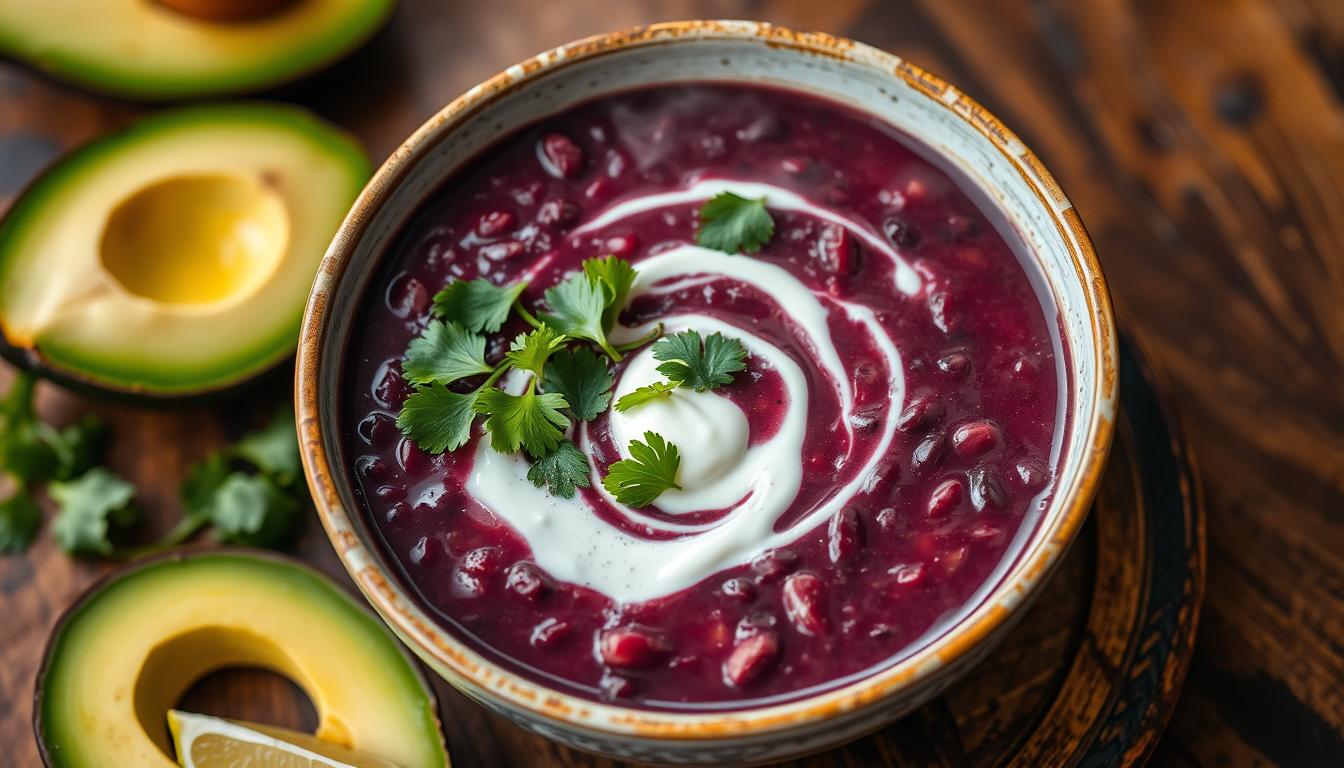 purple black bean soup recipe