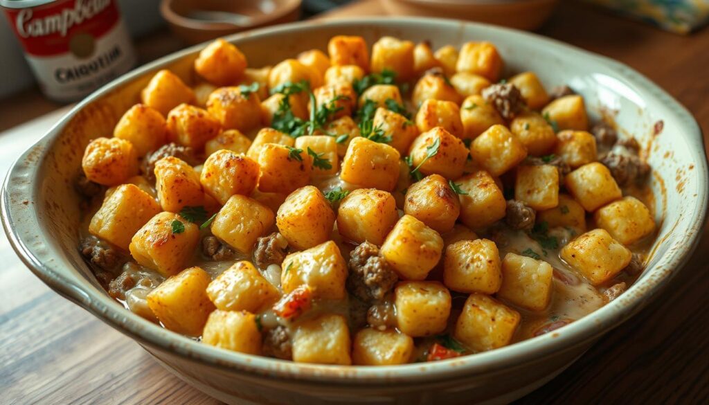 Hearty Tater Tot Casserole with Campbell's Soup