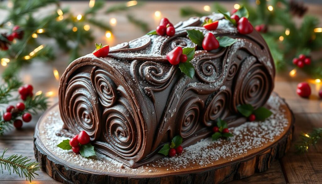 chocolate yule log