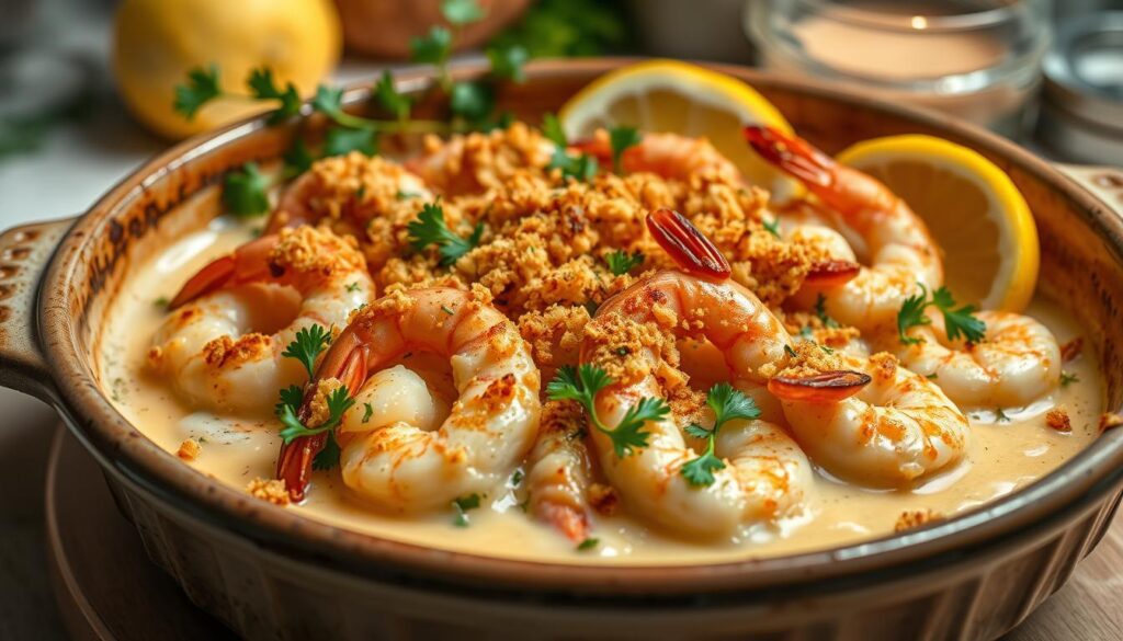 Garlic Shrimp Gratin