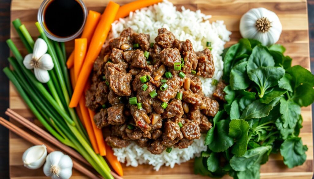 Korean Ground Beef Bowl ingredients