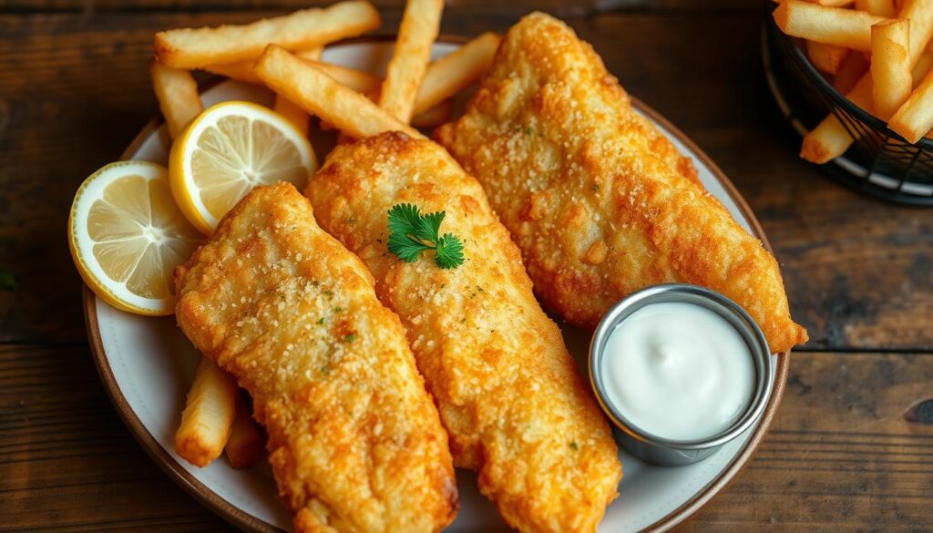 crispy fish and chips