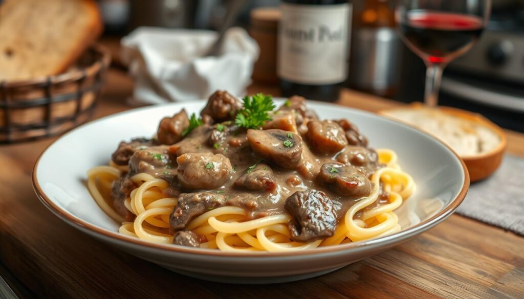 easy beef stroganoff