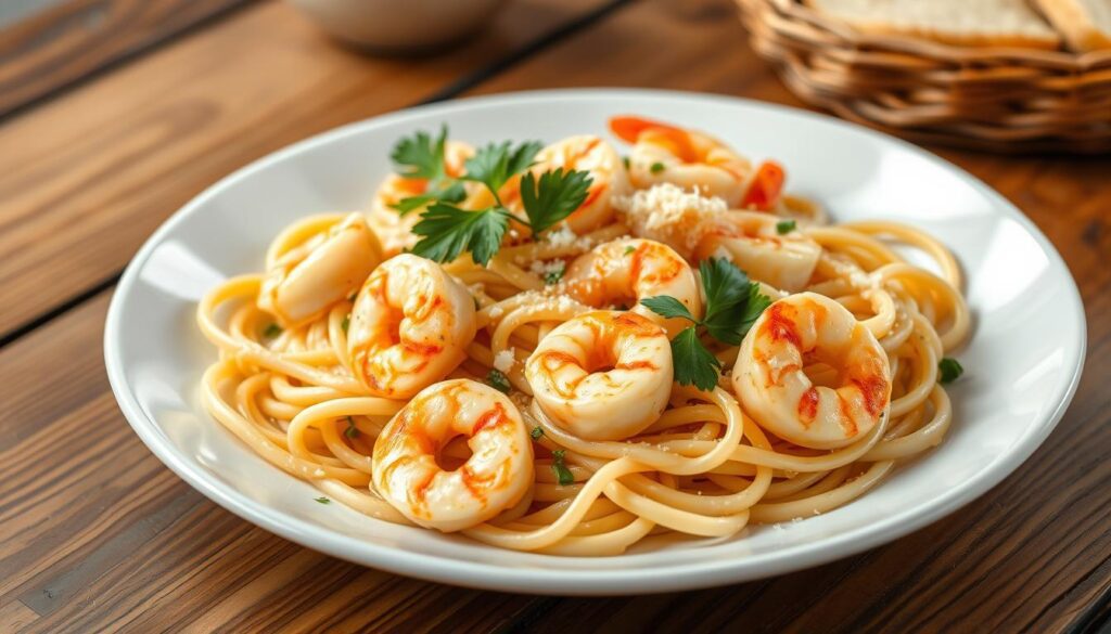 easy seafood pasta dish