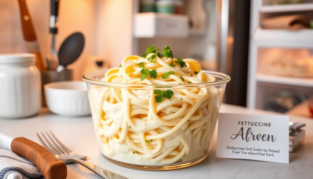 fettuccine alfredo storage