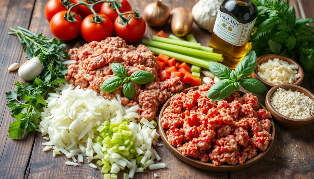 spaghetti bolognese ingredients